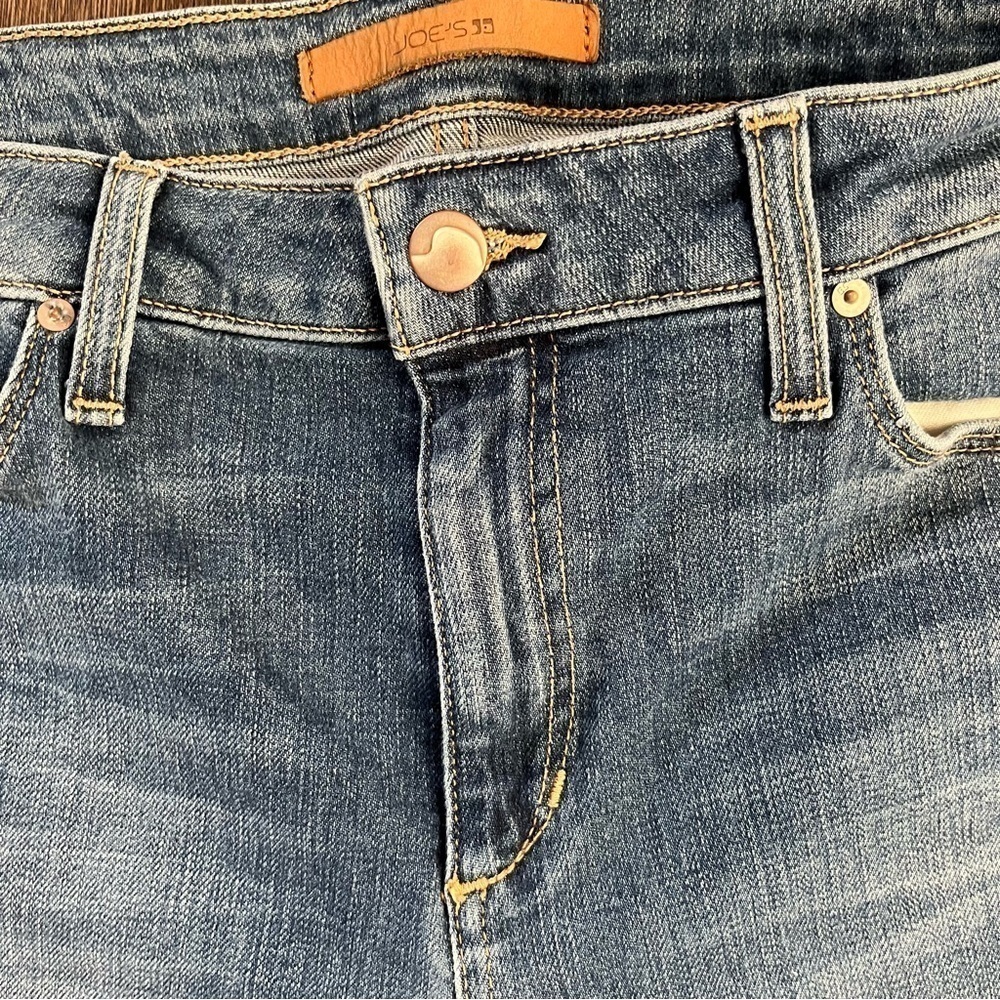 Joe’s Janeen Icon Mid Rise Skinny Ankle Fray Medium Blue Jeans Size 31 - Picture 11 of 12
